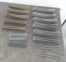 Multi Brands Track HO Scale 9" Straight Nickel Silver Track over 100 Pieces!