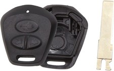 uxcell New 3 Buttons Uncut Insert Key Fob Remote Control Case Shell Black