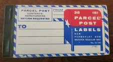 VINTAGE New PARCEL POST LABELS booklet Merchandise Return Request 1745
