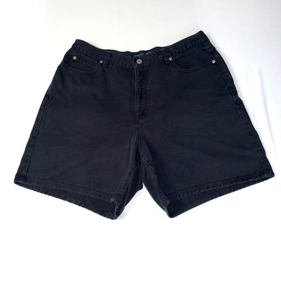 Venezia Jeans Women's Black Denim Shorts Size 16 High Rise- Classic Casual