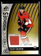 2017-18 SP Game Used Jersey Relics Gold Filip Chlapik 227/399 Ottawa Senators