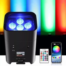 6x18w RGBWA UV Wifi APP Wireless Remote Control Battery LED Par Light Uplight DJ