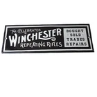 Vintage Winchester Rifles Sign - Porcelain Repeating Guns Bought Sold Trade Sign