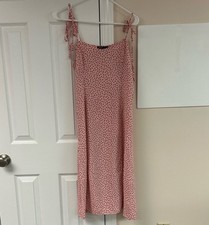SHEIN Floral Tie Shoulder Dress Pink Dress Size Women’s XS