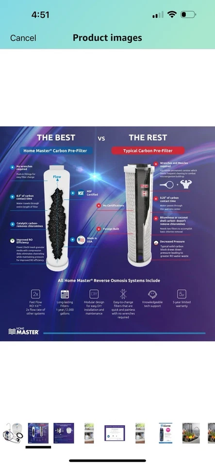 Home Master TMHP Hydroperfection Undersink Reverse Osmosis System White - Image 2 of 4