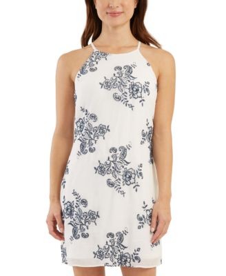 BCX Juniors Embroidered Shift Dress White M
