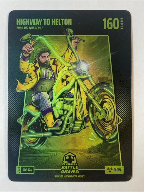 HIGHWAY TO HELTON (Todd) Bo Jackson Battle Arena ABF-174 GLOW Alpha Battlefoil