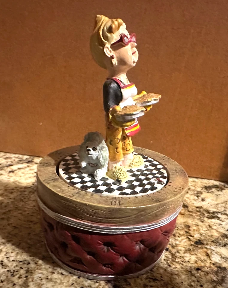 Novelty Kitchen Timer "Hot Stuff" Lady With Poodle By Boston Warehouse - Image 2 of 4