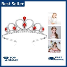 Colorful Gems Silver Rhinestone Tiara for Little Kid Big Kid Prom Birthday Princ