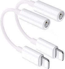 Apple MFi Certified iPhone 3.5mm Headphone Jack Adapter,2Pack for Apple Lightn