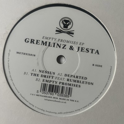Gremlinz & Jesta  Empty Promises EP  Drum&bass/12   Metalheadz/Doc Scott/Goldie