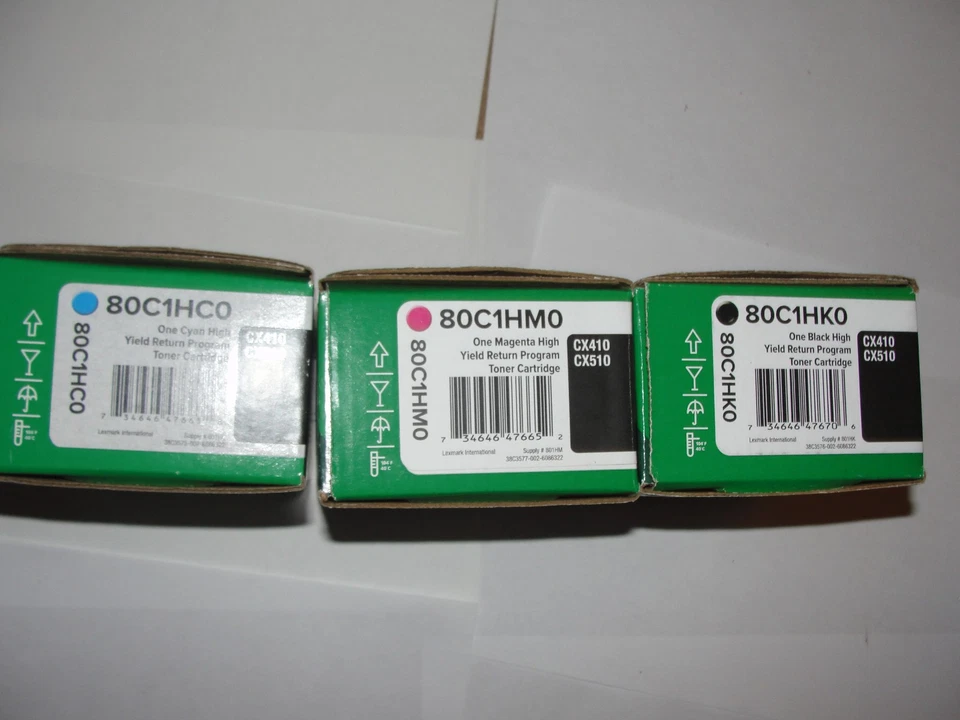 Lexmark 80C1HC0, 80C1HK0, 80C1HM0 High Yield Toner Cartridge Set - Image 4 of 4