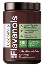 CocoaVia Cocoa Flavanols Powder Cardio Heart Circulation Cognitive Health 30serv
