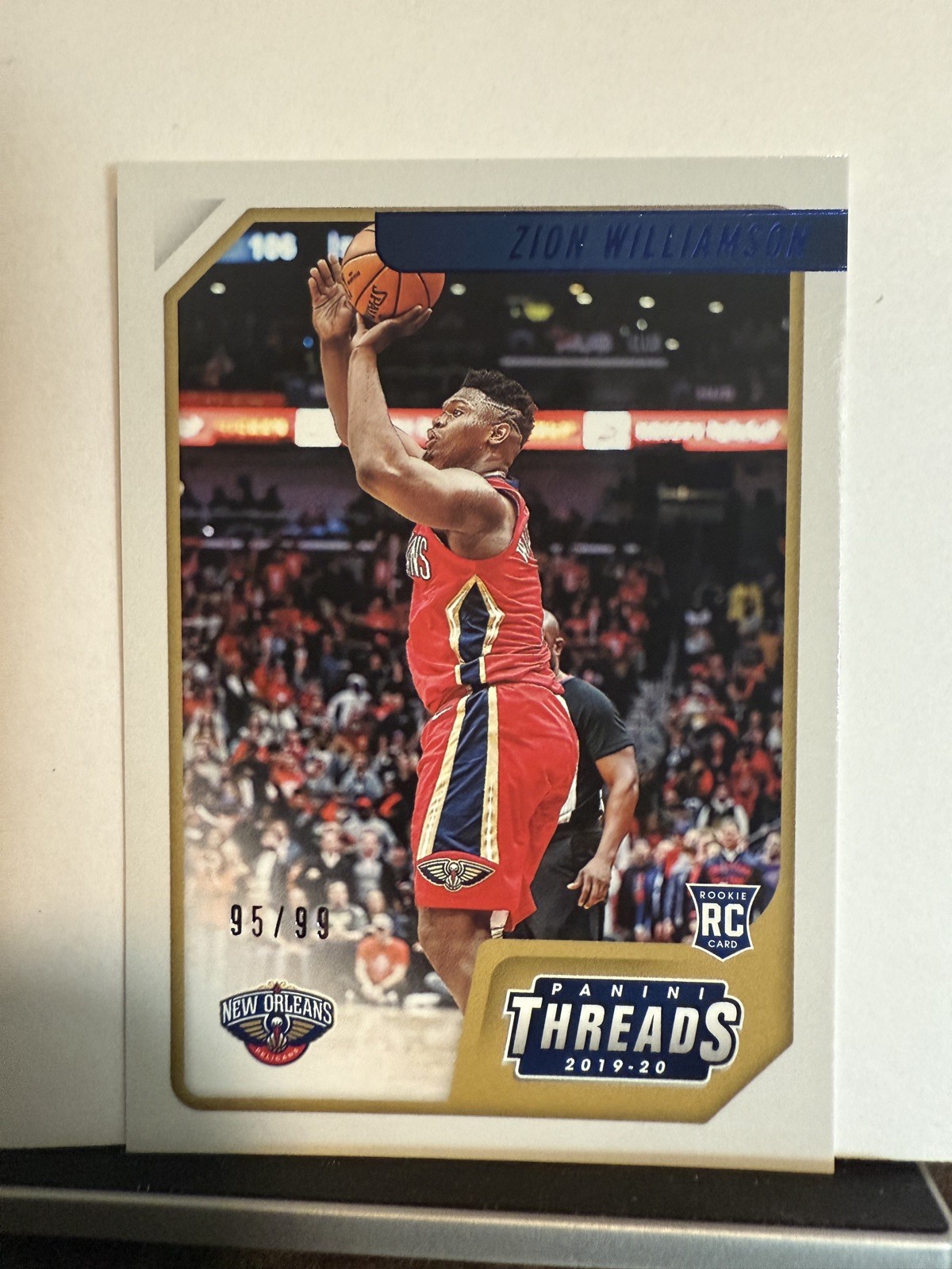  2019-20 Panini Chronicles Threads Zion Williamson 95/99 RC #699 Pelicans 