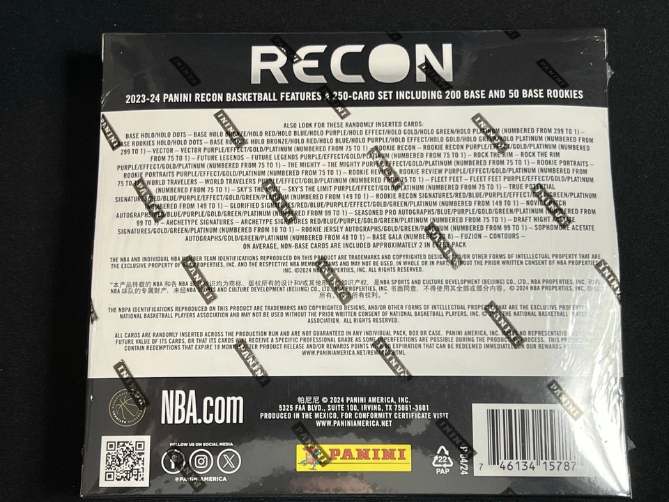2023-24 Panini Recon FOTL Basketball Hobby Box Sealed Victor Wembanyama Rookie - Image 3 of 4