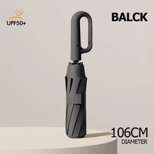 Umbrella windproof folding automatic compact anti-uv auto sun/rain for men Black
