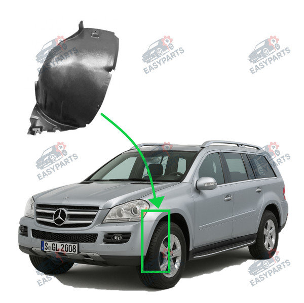 Radlauf StoßStange Vorne Links FüR Mercedes Gl-Klasse X164 2006 - 2012-image