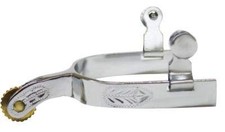 Showman Kids Chrome Plated Spurs w/ Engraved Band