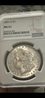 1891-S Morgan Dollar NGC Tough Date MS61 S$1 San Francisco Mint Silver Dollar