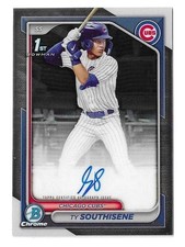 Ty Southisene 2024 Bowman Draft Chrome 1st Prospect Base Auto Cubs #CPA-TS Cubs