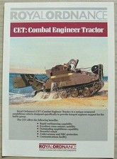 ROYAL ORDNANCE CET COMBAT ENGINEER TRACTOR Sales Specification Leaflet c1999