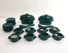 Vintage Miniature Tea Set Dollhouse 1980s Porcelain Mini Ceramic 22 pcs