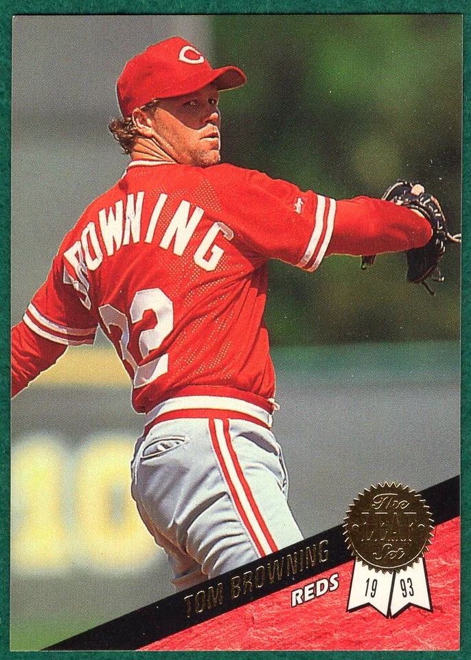 Tom Browning - 1993 Leaf #359 - Cincinnati Reds Baseball Card - Image 2 of 3