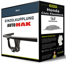 Starre Anhängerkupplung für HONDA Civic Fliessheck 15- IX Typ FK Auto Hak NEU