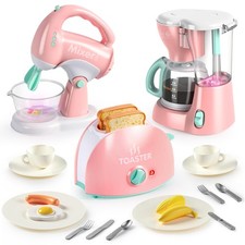 Joyin Play Kitchen Toys, Pretend Food Kitchen Accessories Girls Toy with Coffee