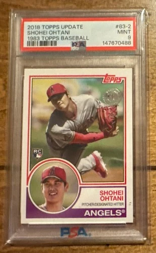 2018 Topps Update Series 1983 Topps Design Shohei Ohtani #83-2 Rookie PSA 9