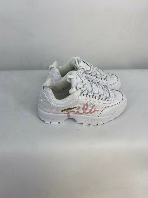 fila disruptor 2 script white
