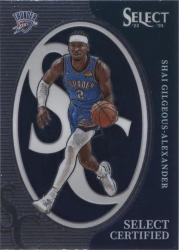 Shai Gilgeous Alexander Signed 2023 Select Light Blue Card /299