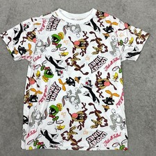 Looney Tunes Shirt Youth Large All Over Print AOP Taz Tweety Bird Marvin Martian