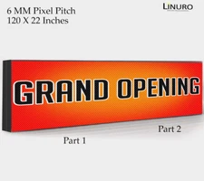 Smart Outdoor LED Digital Sign 120x22 Inch/ Advertisement Screen - Cloud Based 