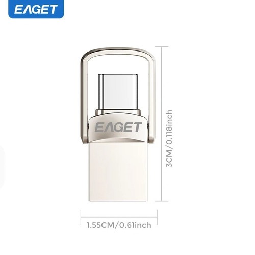 Eaget Super Mini USB Pen Drive Pendrive 2 in 1 USB Type C& USB A Interface USB F - Afbeelding 7 van 13