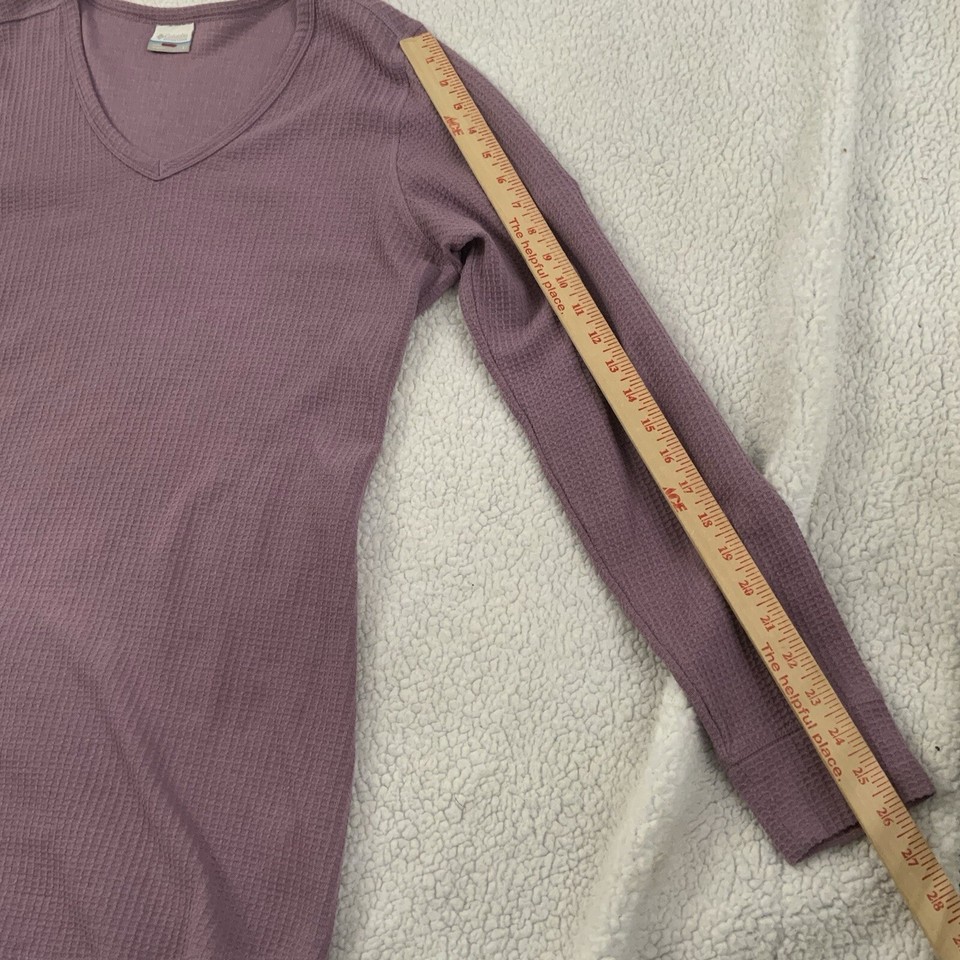 Columbia Womens Large Pine Peak Long Sleeve Thermal Tunic Top Waffle