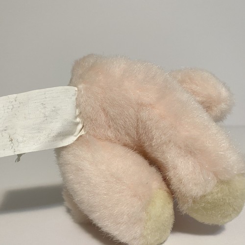 Russ Pink Teddy Bear Plush Plaid Ribbon Bow Stuffed Animal Baby Girl Lovey 5” - Picture 4 of 7