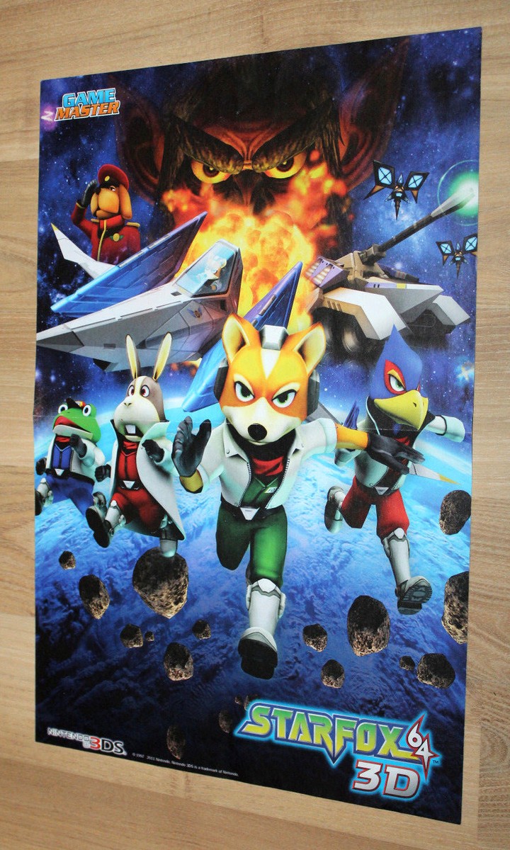 Star Fox 64 3D / Sonic Generations Rare small Poster 42x28cm