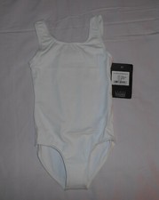 Lulli Basic Leotard, Size 6, White, LUB203c, Child, Ballet Leotard, Dancewear,