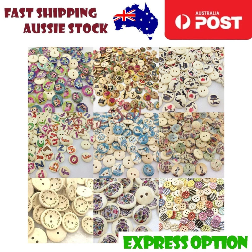 100x 15mm Botones Mezclados Flor para Ropa Artesanal Costura Hágalo Usted Mismo 2 Agujeros Foto 2 de 4