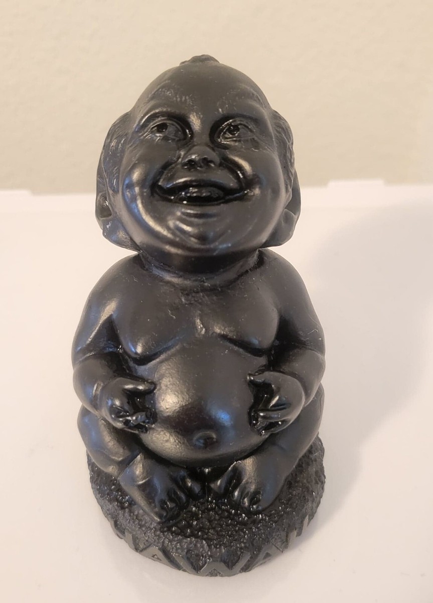 VINTAGE LAKI Lucky Coco Joe's Menehune Hawaii Figurine Black