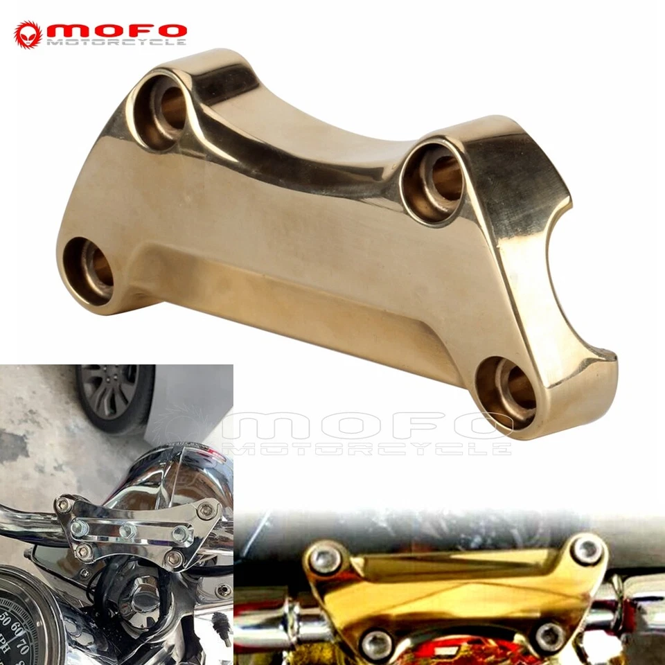 Abrazadera superior de manillar Gorilla Grabber de latón de 1"" para modelos Harley Touring 1997-UP Foto 2 de 4