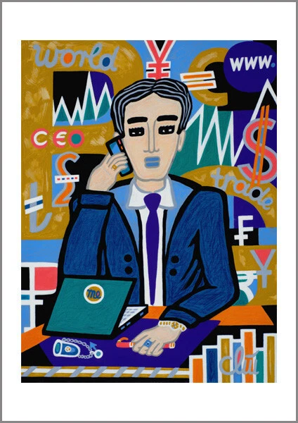 JACQUELINE DITT - Big Business Worldtrade A2 gross DRUCK Handel Kurse - Bild 2 von 3