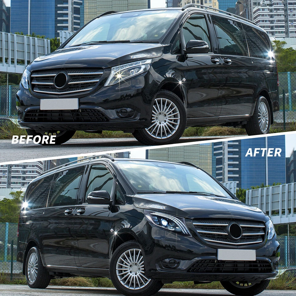 VLAND LED Headlights For 2016-2023 Mercedes Benz Metris /Vito W447 Bule Startup - Image 2 of 4