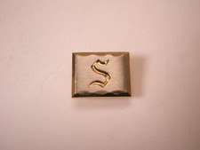 S Monogram Initial Letter Vintage Tie Tack Lapel Pin stanley steve sam sven g42