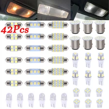 42pc LED Interior Lights Bulb Kit Dome License Plate Lamp 6000K for Honda Toyota