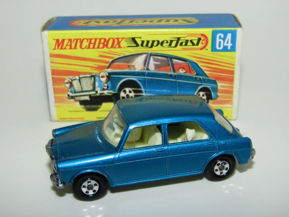 Matchbox Superfast Nº 64 M.G. 1100 radios cuadrados pequeños muy raros nuevo en caja Foto 2 de 4