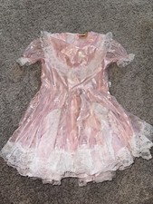 VINTAGE Tulips Los Angeles Lace Dress Girls 10 Tea Party Made In USA 1990’s