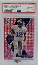 2020 Panini Mosaic Camo Pink Prizm Van Jefferson #224 RC Rookie PSA 10 GEM MINT