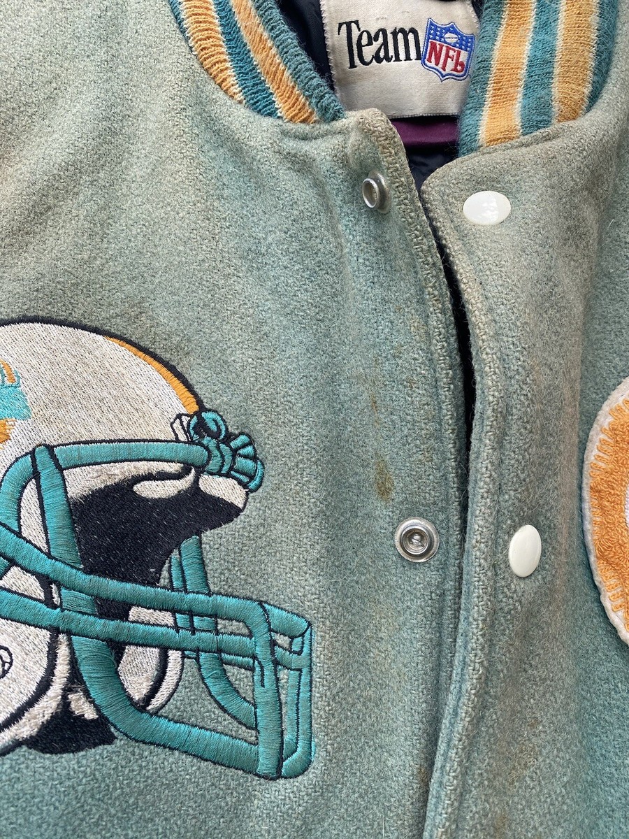DeLong Miami Dolphins Varsity Jacket - Super bowl VII VIII Leather